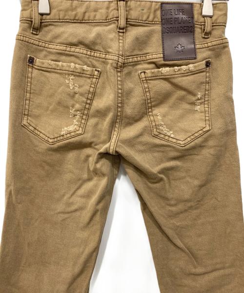 DSQUARED2（ディースクエアード）DSQUARED2 (ディースクエアード) Jennifer Cropped Jean ベージュ サイズ:34の古着・服飾アイテム