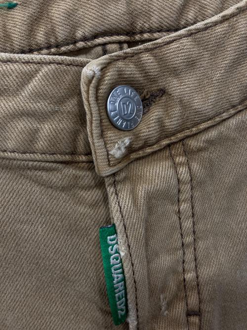 DSQUARED2（ディースクエアード）DSQUARED2 (ディースクエアード) Jennifer Cropped Jean ベージュ サイズ:34の古着・服飾アイテム