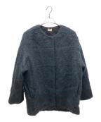 DELIYデリー）の古着「Mohair shaggy コート」｜ブラック