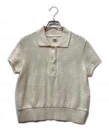 Ron Herman（ロンハーマン）の古着「Flower Waffle Polo Shirt」｜アイボリー