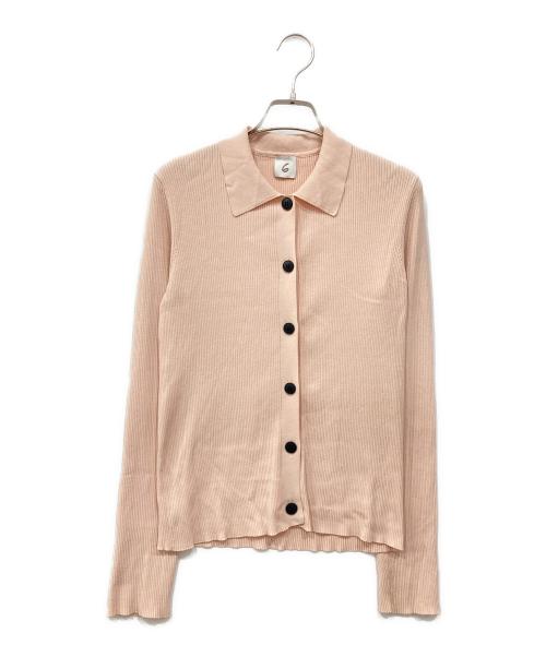 6(ROKU) BEAUTY&YOUTH（ロク ビューティーアンドユース）6(ROKU) BEAUTY&YOUTH (ロク ビューティーアンドユース) RIB SHIRT CARDIGAN ピンク サイズ:Freeの古着・服飾アイテム