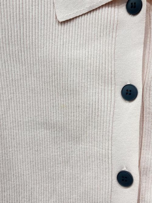 6(ROKU) BEAUTY&YOUTH（ロク ビューティーアンドユース）6(ROKU) BEAUTY&YOUTH (ロク ビューティーアンドユース) RIB SHIRT CARDIGAN ピンク サイズ:Freeの古着・服飾アイテム