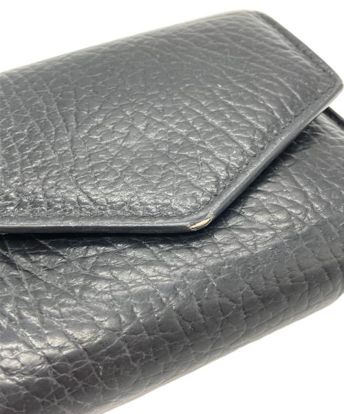 Maison Margiela（メゾンマルジェラ）Maison Margiela (メゾンマルジェラ) コンパクト レザー ウォレット 三つ折り財布 ブラックの古着・服飾アイテム