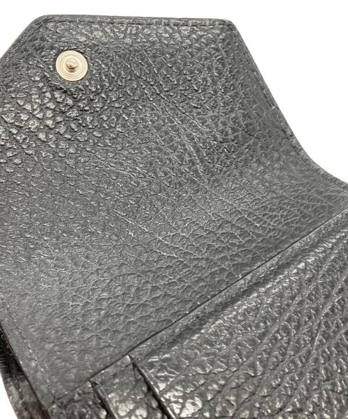 Maison Margiela（メゾンマルジェラ）Maison Margiela (メゾンマルジェラ) コンパクト レザー ウォレット 三つ折り財布 ブラックの古着・服飾アイテム