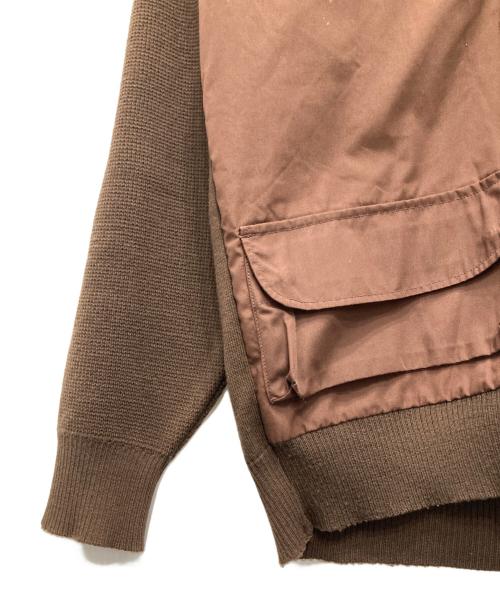 nanamica（ナナミカ）nanamica (ナナミカ) Hybrid Cardigan/ハイブリッドカーディガン ブラウン サイズ:X-SMALLの古着・服飾アイテム