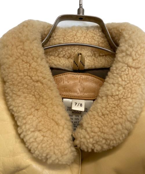 RockyMountainFeatherBed（ロッキーマウンテンフェザーベッド）RockyMountainFeatherBed (ロッキーマウンテンフェザーベッド) レザー切替ダウンベスト ベージュ サイズ:7/8の古着・服飾アイテム