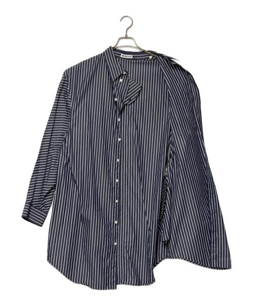BALENCIAGA（バレンシアガ）BALENCIAGA (バレンシアガ) PULLED SHIRT DRESS ネイビー サイズ:SIZE 36（S）の古着・服飾アイテム