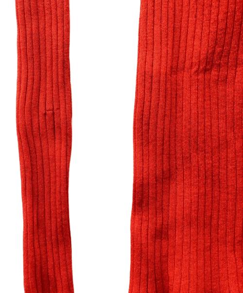 GUCCI（グッチ）GUCCI (グッチ) Knitted Silk Fine Turtleneck Top レッド サイズ:Sの古着・服飾アイテム