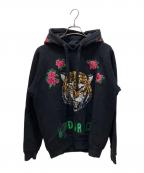 GUCCIグッチ）の古着「スパンコールタイガーフーディー」｜ブラック