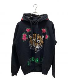 GUCCI（グッチ）の古着「スパンコールタイガーフーディー」｜ブラック