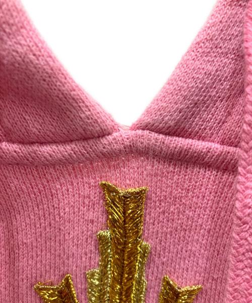 GUCCI（グッチ）GUCCI (グッチ) Embroidered Saturn Hoodie ピンク サイズ:Mの古着・服飾アイテム