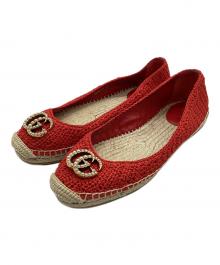 GUCCI（グッチ）の古着「GGマーモントエスパドリーユ」｜レッド