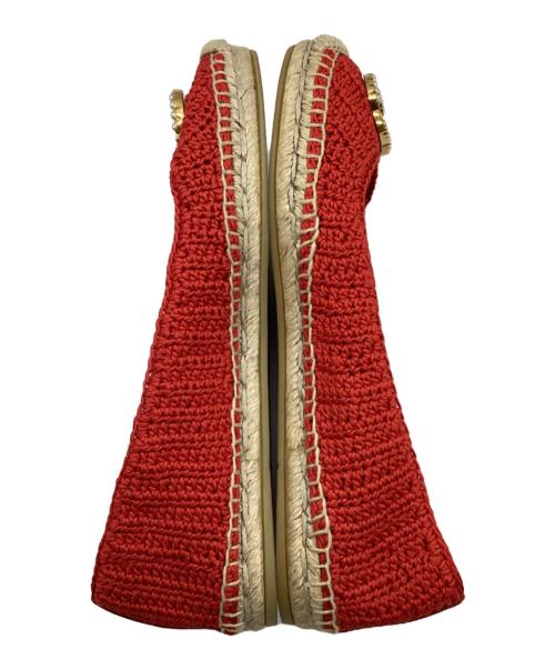 GUCCI（グッチ）GUCCI (グッチ) GGマーモントエスパドリーユ レッド サイズ:37の古着・服飾アイテム