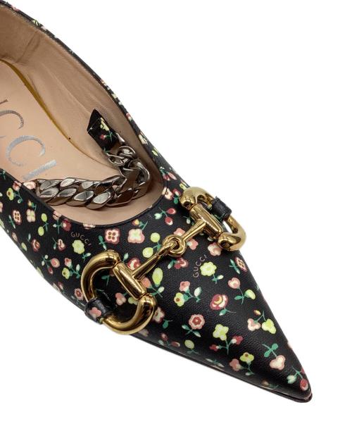 GUCCI（グッチ）GUCCI (グッチ) Liberty floral ballet flat ブラック サイズ:37　1/2の古着・服飾アイテム