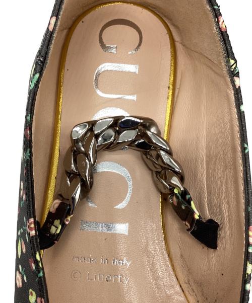 GUCCI（グッチ）GUCCI (グッチ) Liberty floral ballet flat ブラック サイズ:37　1/2の古着・服飾アイテム
