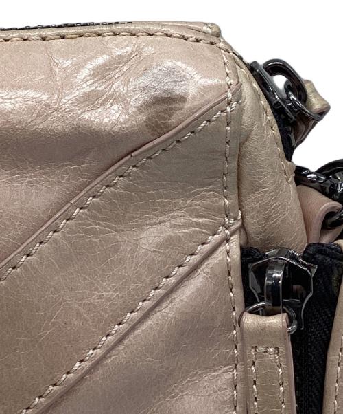 DIESEL（ディーゼル）DIESEL (ディーゼル) レザーチェーンショルダーバッグ ピンクベージュの古着・服飾アイテム