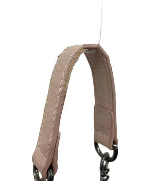 DIESEL（ディーゼル）DIESEL (ディーゼル) レザーチェーンショルダーバッグ ピンクベージュの古着・服飾アイテム