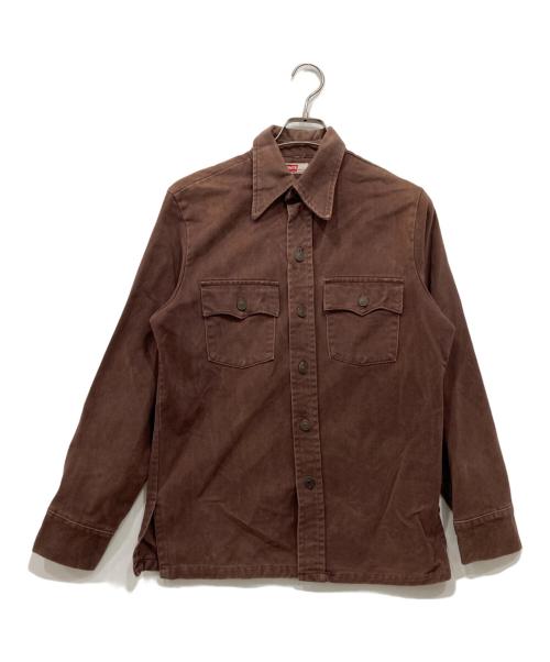 LEVI'S（リーバイス）LEVI'S (リーバイス) ワークシャツ ブラウン サイズ:Mの古着・服飾アイテム