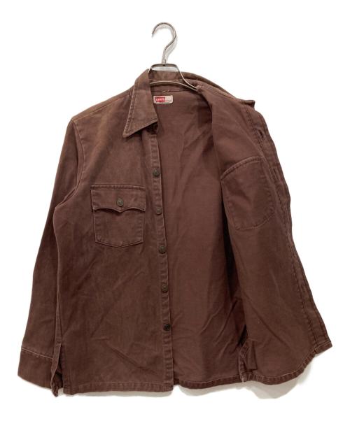 LEVI'S（リーバイス）LEVI'S (リーバイス) ワークシャツ ブラウン サイズ:Mの古着・服飾アイテム