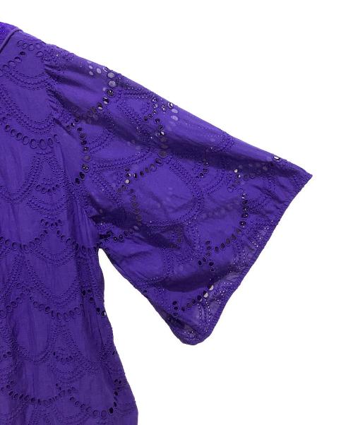 ne quittez pas（ヌキテパ）ne quittez pas (ヌキテパ) cotton voile dot hemla dress パープル サイズ:FREEの古着・服飾アイテム