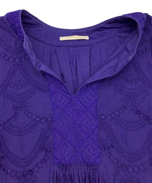 ne quittez pas（ヌキテパ）ne quittez pas (ヌキテパ) cotton voile dot hemla dress パープル サイズ:FREEの古着・服飾アイテム