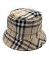 BURBERRY LONDON (バーバリーロンドン) リバーシブルバケットハット ベージュ×ブラック：6000円