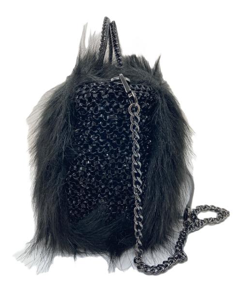 ANTEPRIMA（アンテプリマ）ANTEPRIMA (アンテプリマ) エコファーワイヤーショルダーバッグ　ハンドバッグ　2WAYバッグ　ファーバッグ ブラック サイズ:実寸参照の古着・服飾アイテム