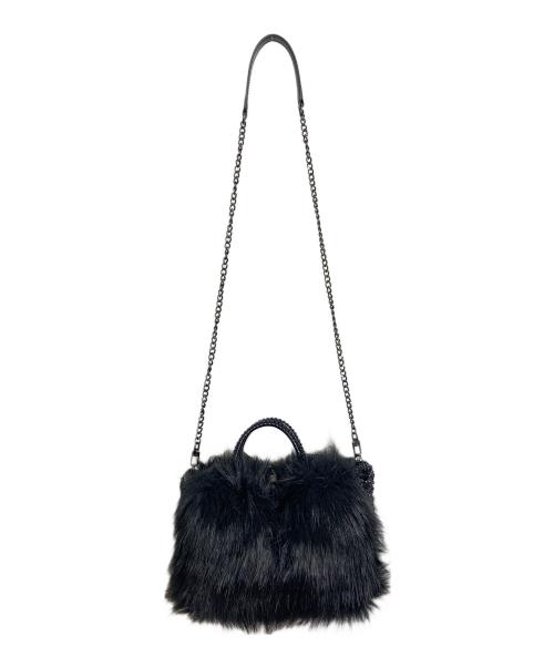 ANTEPRIMA（アンテプリマ）ANTEPRIMA (アンテプリマ) エコファーワイヤーショルダーバッグ　ハンドバッグ　2WAYバッグ　ファーバッグ ブラック サイズ:実寸参照の古着・服飾アイテム