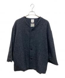SOU・SOU（ソウソウ）の古着「京型友禅ネップツイードノーカラージャケット」｜ネイビー
