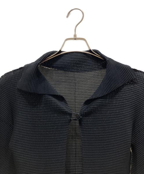 me ISSEY MIYAKE（ミーイッセイ ミヤケ）me ISSEY MIYAKE (ミーイッセイ ミヤケ) ハイネックカーディガン ブラック サイズ:表記なしの古着・服飾アイテム