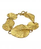 KENZOケンゾー）の古着「リーフモチーフゴールドブレスレット」｜ゴールド