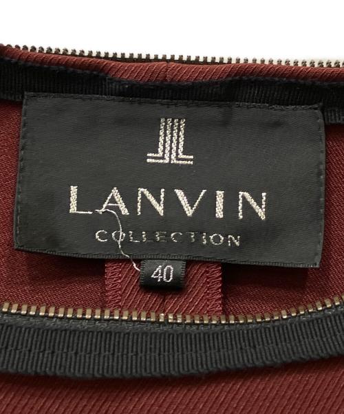 LANVIN COLLECTION（ランバンコレクション）LANVIN COLLECTION (ランバンコレクション) ショルダージッパーワンピース ボルドー サイズ:40の古着・服飾アイテム