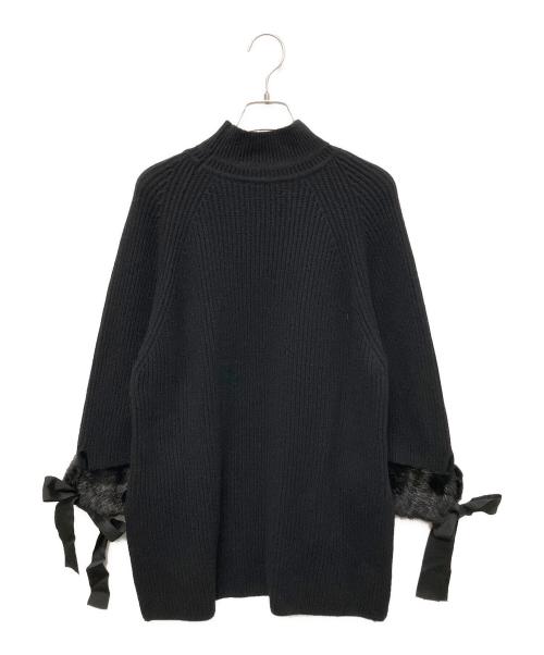 FENDI（フェンディ）FENDI (フェンディ) カシミヤデザインニット/ハイネックデザインニット ブラック サイズ:SIZE 40の古着・服飾アイテム