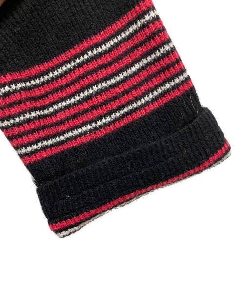 FENDI（フェンディ）FENDI (フェンディ) Wool Cashmere Border Knit/ウールカシミヤボーダーニット ブラック サイズ:38の古着・服飾アイテム