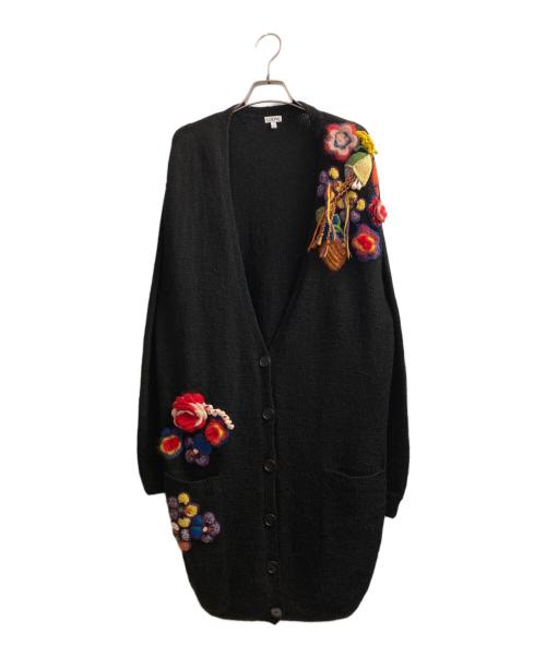 LOEWE（ロエベ）LOEWE (ロエベ) アルパカウールロングカーディガン ブラック サイズ:Mの古着・服飾アイテム