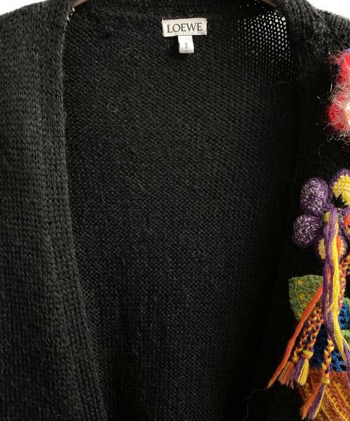LOEWE（ロエベ）LOEWE (ロエベ) アルパカウールロングカーディガン ブラック サイズ:Mの古着・服飾アイテム