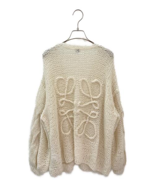 LOEWE（ロエベ）LOEWE (ロエベ) アナグラムカーディガン ホワイト サイズ:Mの古着・服飾アイテム