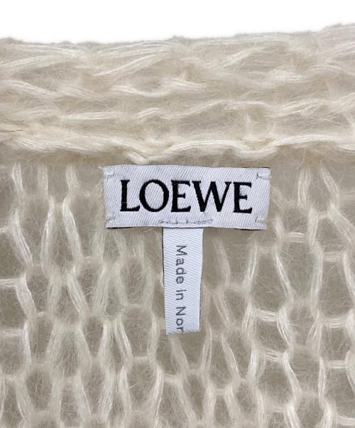 LOEWE（ロエベ）LOEWE (ロエベ) アナグラムカーディガン ホワイト サイズ:Mの古着・服飾アイテム