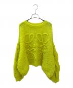 LOEWEロエベ）の古着「アナグラム モヘアクルーネックニット」｜イエロー