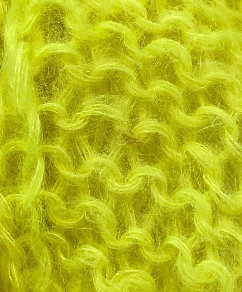 LOEWE（ロエベ）LOEWE (ロエベ) アナグラム モヘアクルーネックニット イエロー サイズ:Sの古着・服飾アイテム