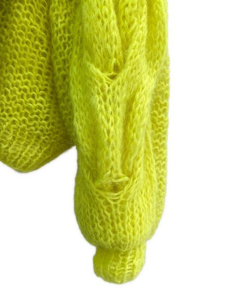 LOEWE（ロエベ）LOEWE (ロエベ) アナグラム モヘアクルーネックニット イエロー サイズ:Sの古着・服飾アイテム