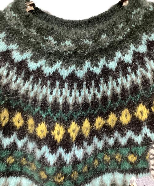 LOEWE（ロエベ）LOEWE (ロエベ) Suna Fujita (スナ フジタ) モヘアブレンドクルーネックニット ダークグリーン サイズ:Sの古着・服飾アイテム