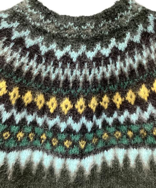 LOEWE（ロエベ）LOEWE (ロエベ) Suna Fujita (スナ フジタ) モヘアブレンドクルーネックニット ダークグリーン サイズ:Sの古着・服飾アイテム