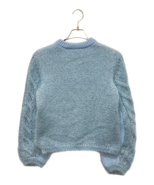 FENDI（フェンディ）FENDI (フェンディ) ボリュームスリーブケーブルニット ブルー サイズ:SIZE 40の古着・服飾アイテム