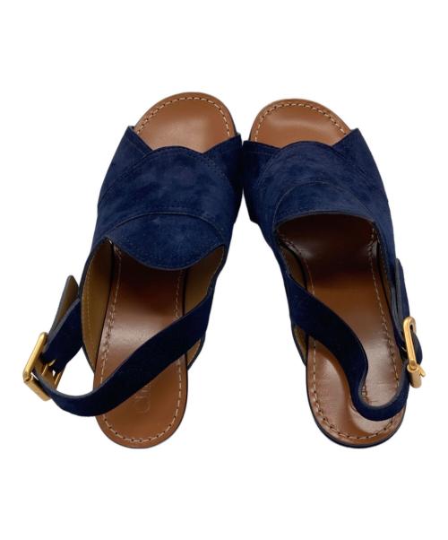 Chloe（クロエ）Chloe (クロエ) サンダル ネイビー サイズ:37の古着・服飾アイテム