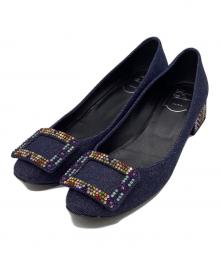 Roger Vivier（ロジェ ヴィヴィエ）の古着「デニムパンプス」｜インディゴ