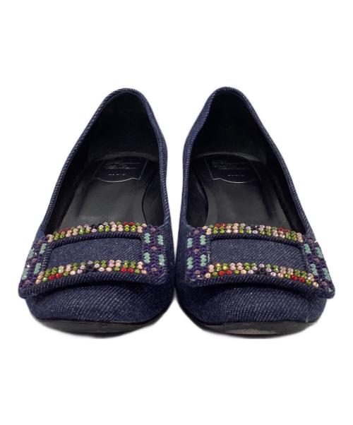 Roger Vivier（ロジェ ヴィヴィエ）Roger Vivier (ロジェ ヴィヴィエ) デニムパンプス インディゴ サイズ:37の古着・服飾アイテム