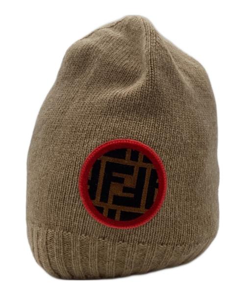 FENDI（フェンディ）FENDI (フェンディ) ニットグローブ&ニットキャップ ブラウンの古着・服飾アイテム