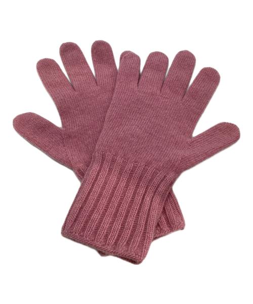 FENDI（フェンディ）FENDI (フェンディ) ニットグローブ&ニットキャップ&ストール ピンクの古着・服飾アイテム