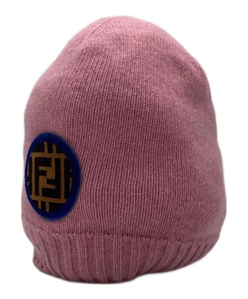 FENDI（フェンディ）FENDI (フェンディ) ニットグローブ&ニットキャップ&ストール ピンクの古着・服飾アイテム